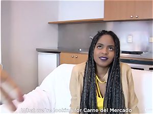 CARNE DEL MERCADO - black Latina Ana Ebano drilled deep